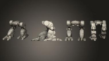 Military figurines IC Legs in Motion 3d model