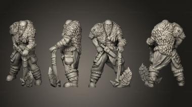Military figurines Ice Tribe Chieftan 3d model