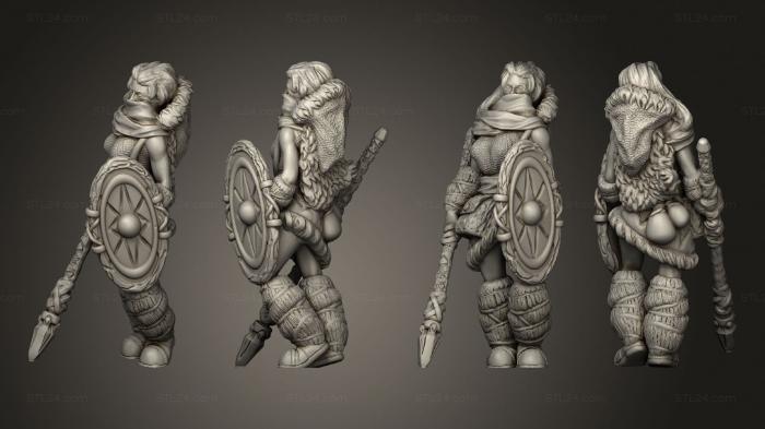 Military figurines (Ice Tribe Female B, STKW_7818) 3D models for cnc