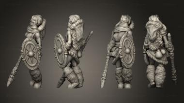 Military figurines Ice Tribe Female B 3d model