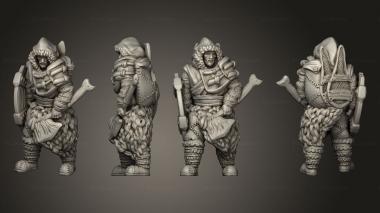 Military figurines Ice Tribe Male A 3d model