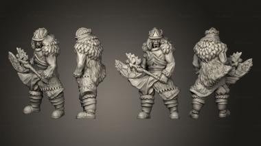 Military figurines Ice Tribe Male B 3d model