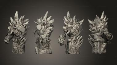 Military figurines Ice Troll Bust 3d model