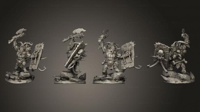 Military figurines (Ice Troll Pose 04 Base, STKW_7823) 3D models for cnc