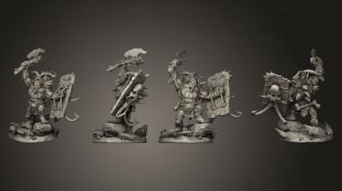 Military figurines Ice Troll Pose 04 Base 3d model