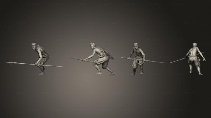 Military figurines (Igorot Hunter Beefed, STKW_7838) 3D models for cnc