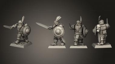 Military figurines Imperial Dwarf base 3d model