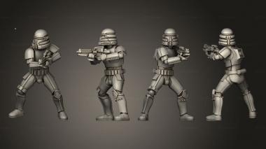 Military figurines Imperial Trooper Squad 01 3d model