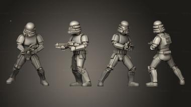 Military figurines Imperial Trooper Squad 02 3d model