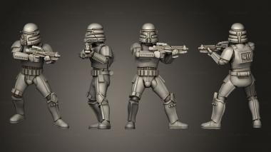Military figurines Imperial Trooper Squad 03 3d model