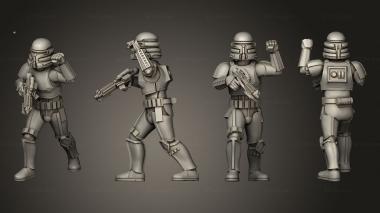 Military figurines Imperial Trooper Squad Airborne Helmet 3d model