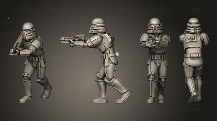 Military figurines (Imperial Trooper Squad, STKW_7928) 3D models for cnc