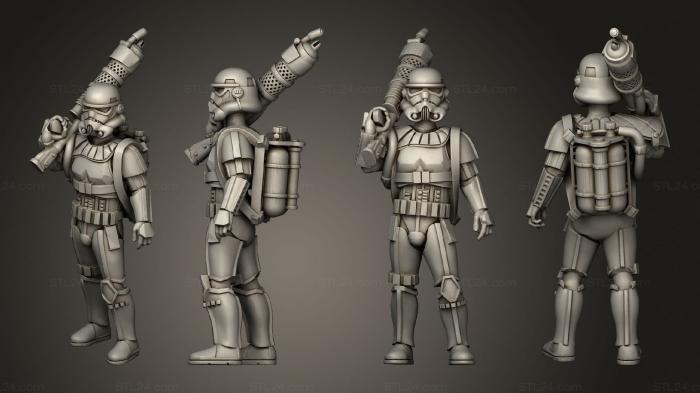 Military figurines (Incinerator Trooper 02, STKW_7935) 3D models for cnc