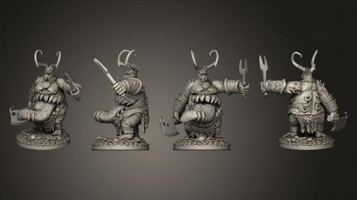 Military figurines (Indulgence Lesser Fiend 01, STKW_7941) 3D models for cnc