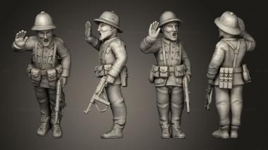 Military figurines infantry afrika korps 01 3d model