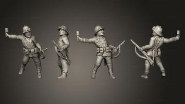 Military figurines infantry afrika korps 03 3d model