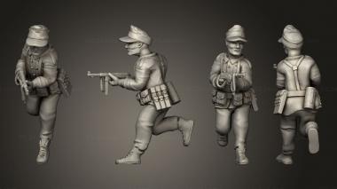Military figurines infantry afrika korps 06 3d model
