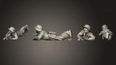 Military figurines infantry afrika korps 10 3d model