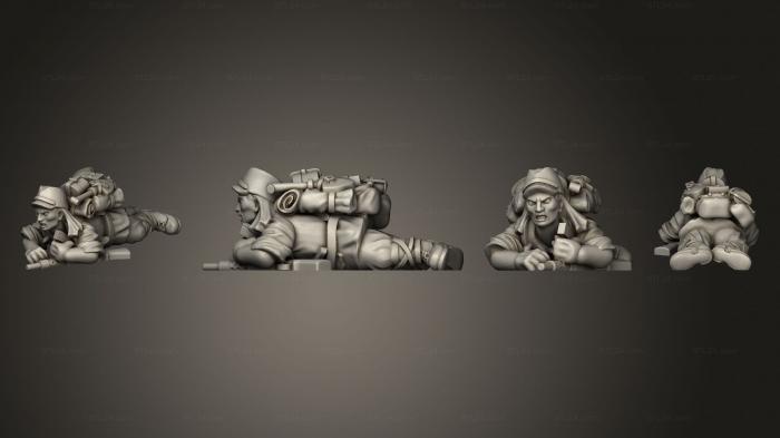 Military figurines (INFANTRY ASSISTANT B, STKW_8002) 3D models for cnc