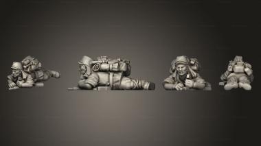 Military figurines INFANTRY ASSISTANT B 3d model
