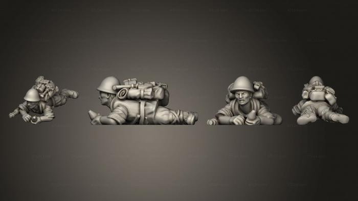Military figurines (INFANTRY AT 15 ASSISTANT A, STKW_8003) 3D models for cnc