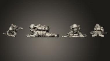 Military figurines INFANTRY AT 15 ASSISTANT B 3d model