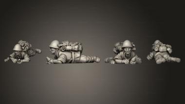 Military figurines INFANTRY AT ASSISTANT A 3d model