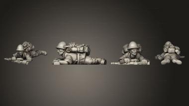 Military figurines INFANTRY AT ASSISTANT B 3d model