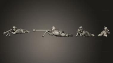 Military figurines INFANTRY AT GUNNER A 3d model