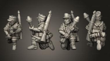 Military figurines INFANTRY AT PANZERFAUST GER A 3d model