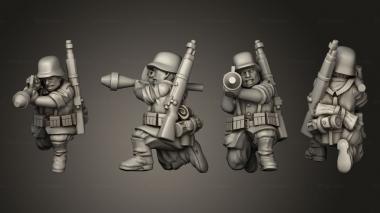 Military figurines INFANTRY AT PANZERFAUST GER B 3d model