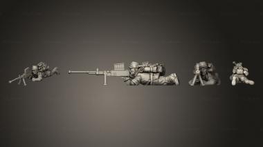 Military figurines INFANTRY AT RIFLE A 3d model