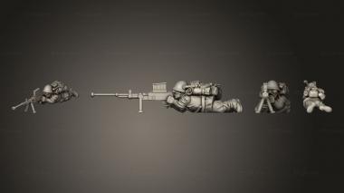 Military figurines INFANTRY AT RIFLE B 3d model