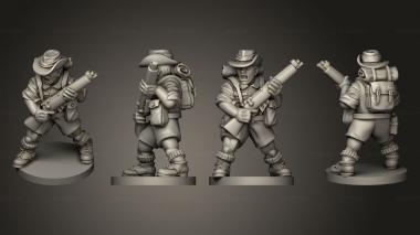 Military figurines INFANTRY AUSTRALIA RIFLEMAN A BASE 3d model