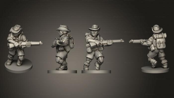 Military figurines (INFANTRY AUSTRALIA RIFLEMAN B BASE, STKW_8019) 3D models for cnc