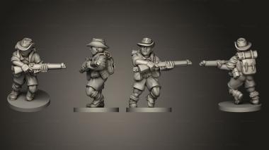 Military figurines INFANTRY AUSTRALIA RIFLEMAN B BASE 3d model