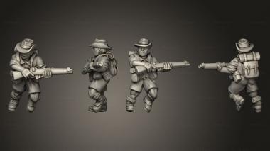 Military figurines INFANTRY AUSTRALIA RIFLEMAN B 3d model