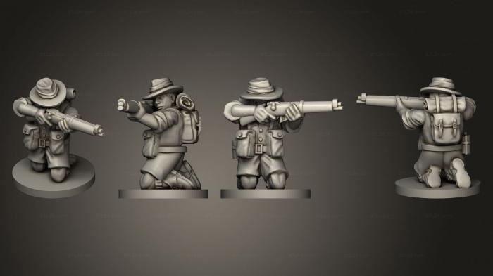 Military figurines (INFANTRY AUSTRALIA RIFLEMAN C BASE, STKW_8021) 3D models for cnc