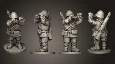 Military figurines INFANTRY CREWS CANNON ASSISTANT A 3d model