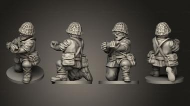 Military figurines INFANTRY CREWS CANNON GUNNER 3d model