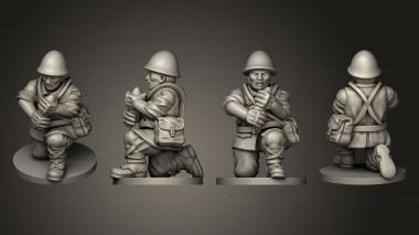 Military figurines INFANTRY CREWS LIGHT GUNNER 3d model