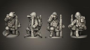 Military figurines INFANTRY CREWS LIGHT OBSERVER 3d model