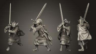 Military figurines Infantry Elfs Gallowglass 01 3d model