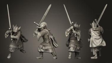 Military figurines Infantry Elfs Gallowglass 02 3d model