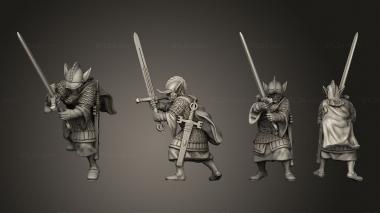 Military figurines Infantry Elfs Gallowglass 04 Thingi 3d model