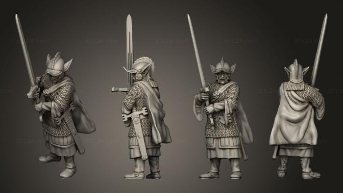 Military figurines (Infantry Elfs Gallowglass 05 innn, STKW_8034) 3D models for cnc