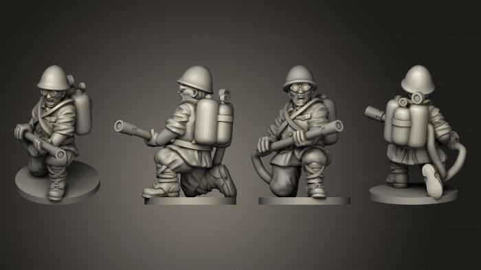Military figurines (INFANTRY FLAMETHROWER 15 A, STKW_8036) 3D models for cnc