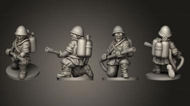 Military figurines INFANTRY FLAMETHROWER 15 A 3d model