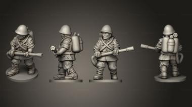Military figurines INFANTRY FLAMETHROWER 15 B 3d model