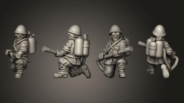 Military figurines (INFANTRY FLAMETHROWER A, STKW_8038) 3D models for cnc